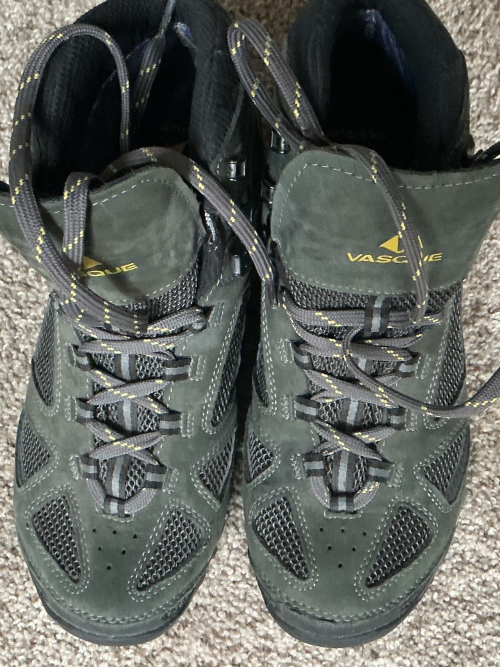 Vasque Breeze 7194M Men's Size 10.5M Gray Green Mid GTX Waterproof Hiking Boots